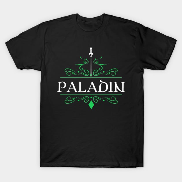 Paladin Character Class Tabletop RPG Gaming T-Shirt by pixeptional